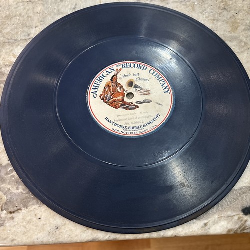 Blue shellac record inch - record,, 10