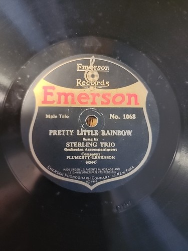 Sterling trio 78rpm single - sterling,