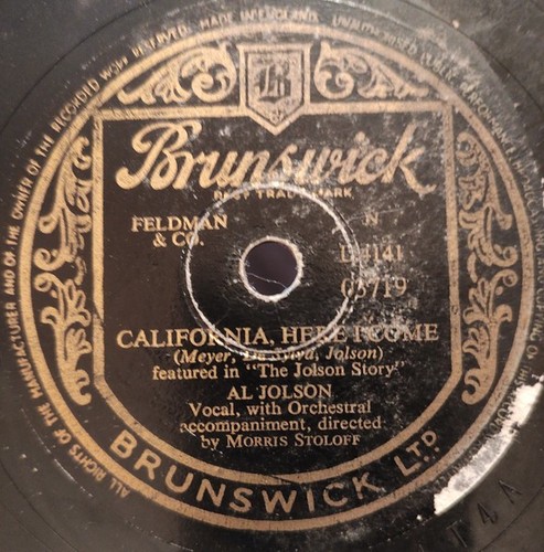 Jolson record collection - record,